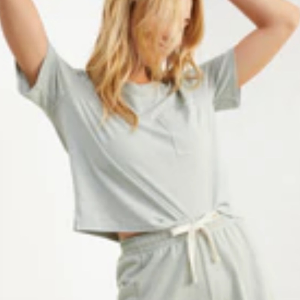 UpWest Cropped and Boxy Hemp Tee- in Seafoam *NWT - Picture 5 of 7